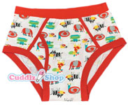 Cuddlz Adult Sized Mens Red Cartoon Briefs / Underpants